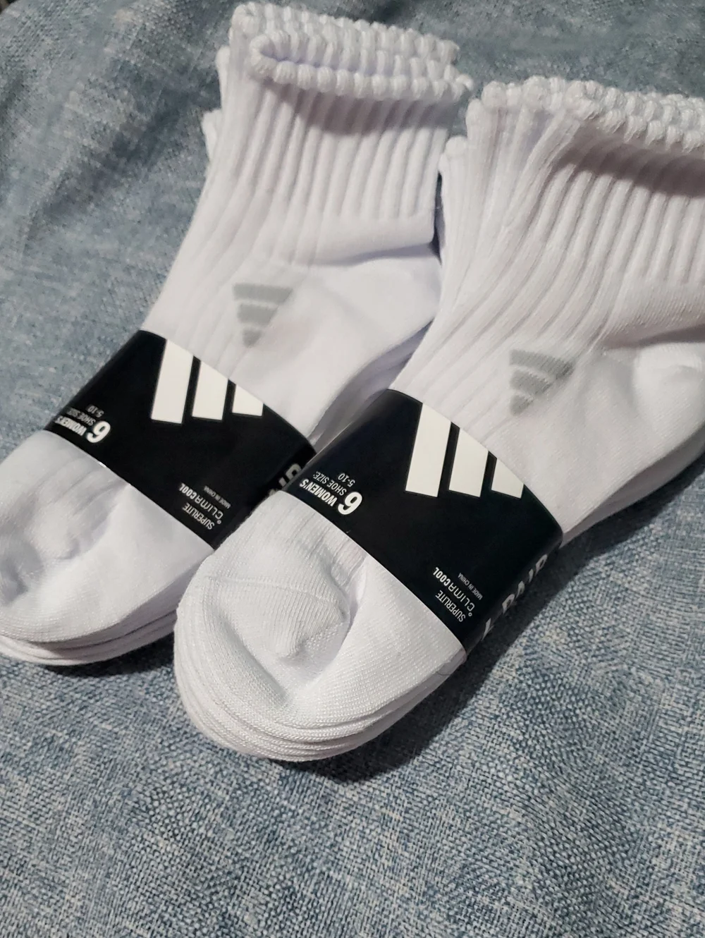 Adidas Womens 12 Pairs Of White Ankle Socks